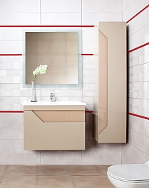Бриклаер Мебель для ванной Брайтон 80 (Комо) глиняный серый – фотография-2